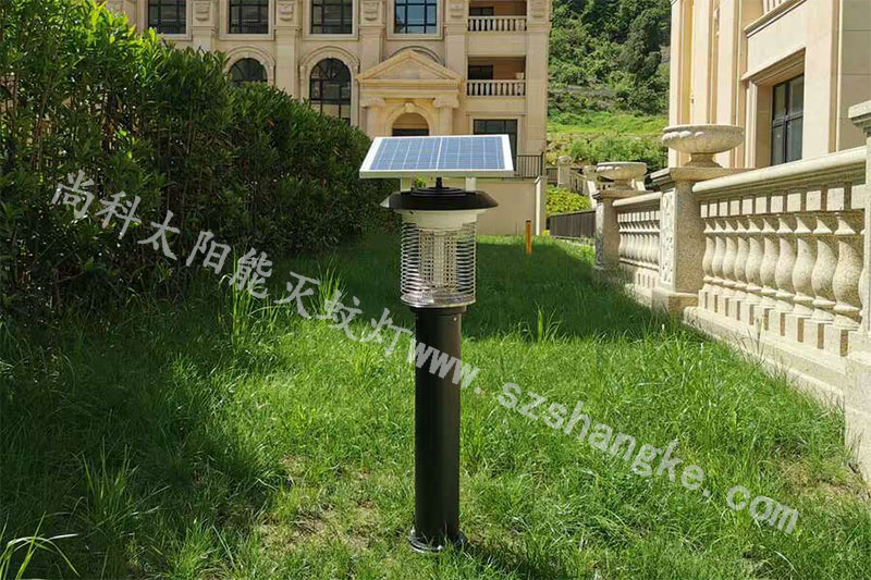 浙江溫州高檔小區太陽(yáng)能室外殺蚊燈效果圖片
